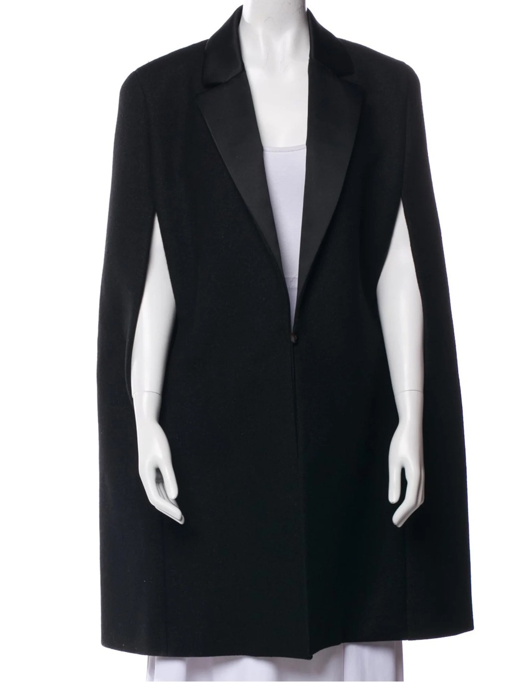 Yves Saint Laurent Black Cape Coat – Celebrity Style As Seen On Melania Trump